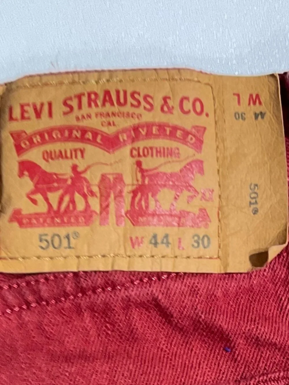 Levi's Men's Straight Jeans in Deep Red
